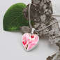 Birth Flower-August Gladiolus Heart Necklace - Custom Heart Design