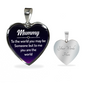 Mummy, To me you are the world-Pendant - Custom Heart Design