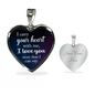 I carry your heart-Pendant - Custom Heart Design
