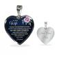 Dear Wife, My day starts and ends with you-Pendant - Custom Heart Design