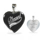 Blessed Graphic Heart Necklace-Custom Heart Design