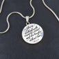 * She is clothed with strength, Prov. 31:25 - Bible Verse Pendant - Custom Heart Design