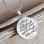 * She is clothed with strength, Prov. 31:25 - Bible Verse Pendant - Custom Heart Design