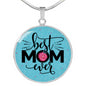 To The Best Mom Ever-Circle Necklace - Custom Heart Design