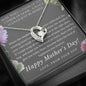 When I think of Mom I think of home, From Son, Forever Love Necklace - Custom Heart Design
