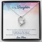 Forever Love Heart Necklace for Daughter | Custom Heart Necklace