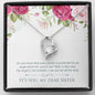Sentimental Heart Necklace for Sister| Custom Heart Design