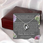 When I think of Mom I think of home, From Daughter, Forever Love Necklace - Custom Heart Design