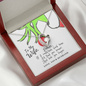 Grinch Forever Love Heart Necklace for Wife | Custom Heart Design