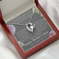 When I think of Mom I think of home, From Son, Forever Love Necklace - Custom Heart Design