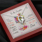 Forever Love Heart Necklace for Daughter, From Dad | Custom Heart Design