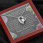 When I think of Mom I think of home, From Daughter, Forever Love Necklace - Custom Heart Design
