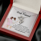 Double Hearts Necklace for Best Friend | Custom Heart Design