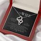 Meaningful Double Hearts Necklace for Wife | Custom Heart Design