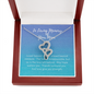 Double Hearts Mom Remembrance Necklace | Custom Heart Design