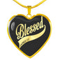 Blessed Graphic Heart Necklace-Custom Heart Design