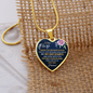 Dear Wife, My day starts and ends with you-Pendant - Custom Heart Design