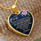 Dear Wife, My day starts and ends with you-Pendant - Custom Heart Design