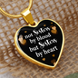 Not sisters by blood-Heart Pendant - Custom Heart Design