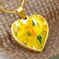 Birth Flower-March Daffodil Heart Necklace - Custom Heart Design