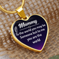 Mummy, To me you are the world-Pendant - Custom Heart Design