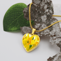 Birth Flower-March Daffodil Heart Necklace - Custom Heart Design