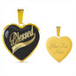 Blessed Graphic Heart Necklace-Custom Heart Design