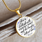 * She is clothed with strength, Prov. 31:25 - Bible Verse Pendant - Custom Heart Design
