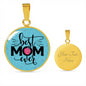 To The Best Mom Ever-Circle Necklace - Custom Heart Design