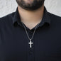 Son, Personalized Cross Necklace - Custom Heart Design