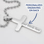 St Pat’s Blessing-Ball Chain Cross Necklace - Custom Heart Design