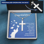 Graduation Cross Necklace - Custom Heart Design