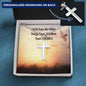 Faith make things possible-Ball Chain Cross Necklace - Custom Heart Design