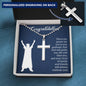Graduation Cross Necklace - Custom Heart Design
