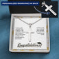 I wish you adventure on your journey.-Ball Chain Cross Neckalace - Custom Heart Design