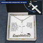I wish you adventure on your journey.-Ball Chain Cross Neckalace - Custom Heart Design
