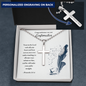 Confirmation Personalized Cross Necklace (Ball Chain)-Trust in the Lord - Custom Heart Design
