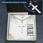There is good in every day-Artisan Cross Necklace - Custom Heart Design