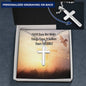 Faith make things possible-Ball Chain Cross Necklace - Custom Heart Design