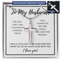 To My Husband, The day I met you-Cross Necklace - Custom Heart Design