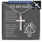 My Dad, My Hero, From Daughter-Cross Necklace - Custom Heart Design