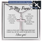 To My Fiancé, The day I met you-Cross Necklace - Custom Heart Design