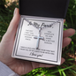 To My Fiancé, The day I met you-Cross Necklace - Custom Heart Design