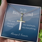 Always & Forever-Cross Necklace for Boyfriend | Custom Heart Design