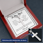 To My Man, The day I met you- Cross Necklace - Custom Heart Design