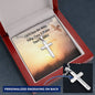 Faith make things possible-Ball Chain Cross Necklace - Custom Heart Design