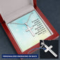 The Lord will be with you-Artisan Cross Necklace - Custom Heart Design