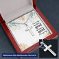 There is good in every day-Artisan Cross Necklace - Custom Heart Design