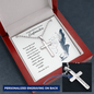 Confirmation Personalized Cross Necklace (Ball Chain)-Trust in the Lord - Custom Heart Design