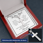 To My Man, The day I met you I found my missing piece-Cross Necklace - Custom Heart Design